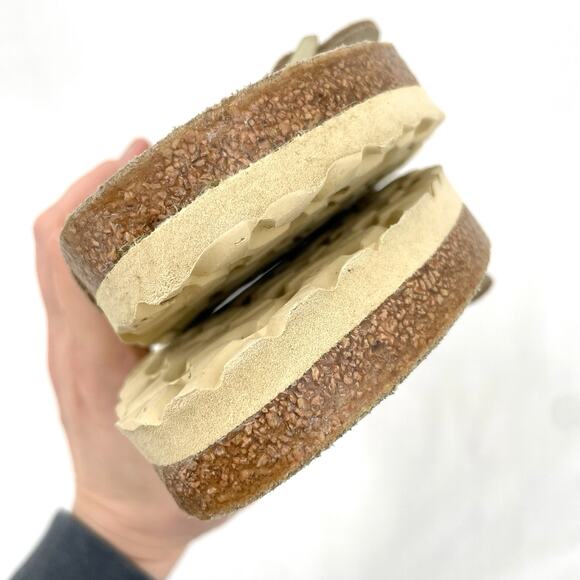 Birkenstock Arizona Sandal Washed Metallic Cream Gold Crackle Neutral Size EU 41 - Picture 9 of 11